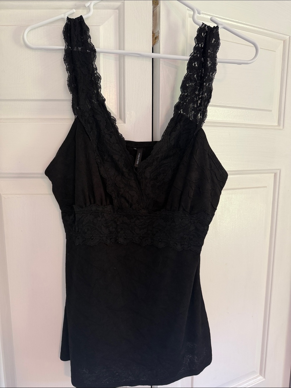 Maurices Black Lace-Detail V-Neck Camisole